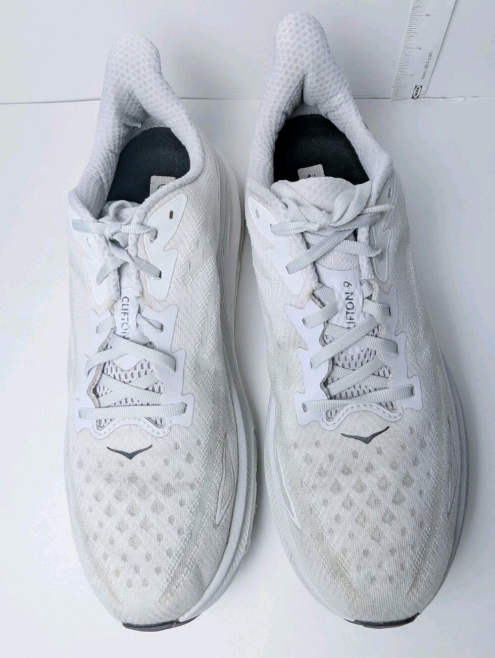 Hoka Clifton 9 1127895/NCSW White/Black Men's Size 11.5D Great - Picture 6 of 8